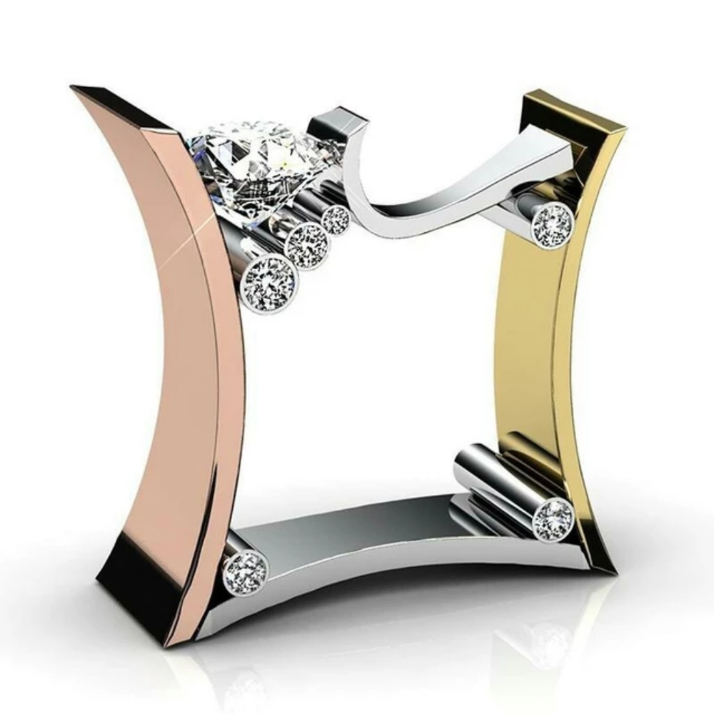 Multi color statement ring